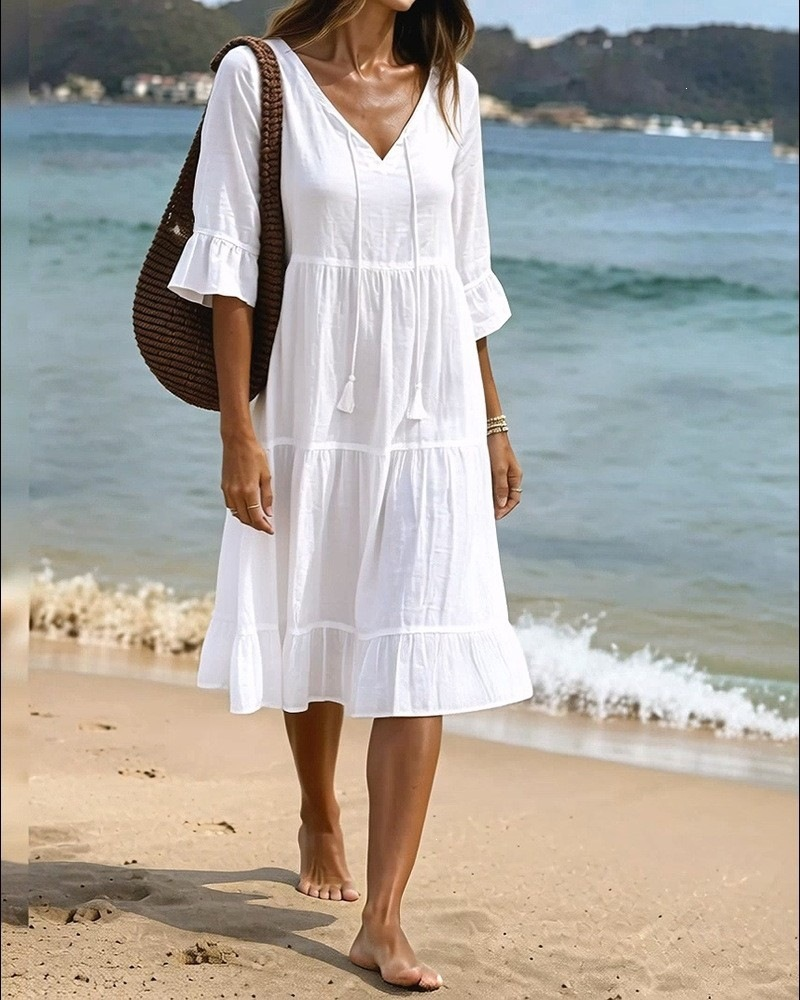 Icone™ FashionDress: Sommer Casual Løs Fit Modekjole til Kvinder