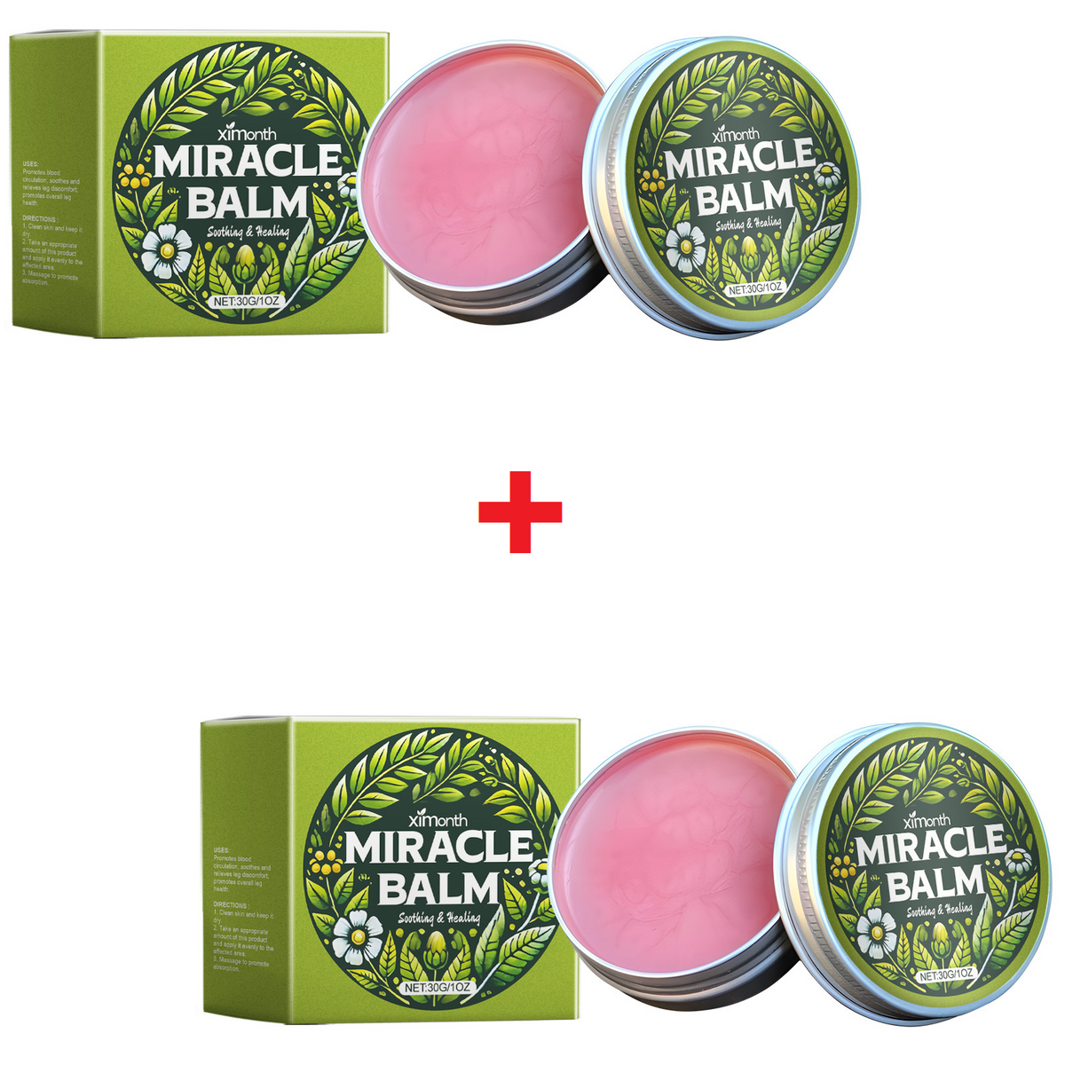 MiracleBalm™ 1+1 GRATIS: Multi-Formål Beroligende Hurtigvirkende Lindrende Miracle Balm
