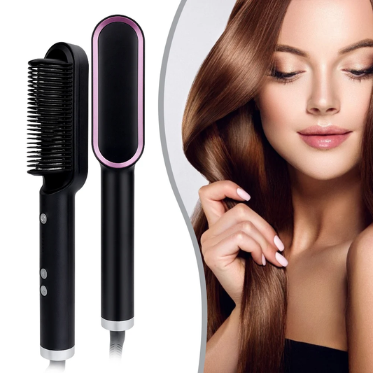 Rose® CeramicBrush- Hår Glattejern Og Krøller Børste