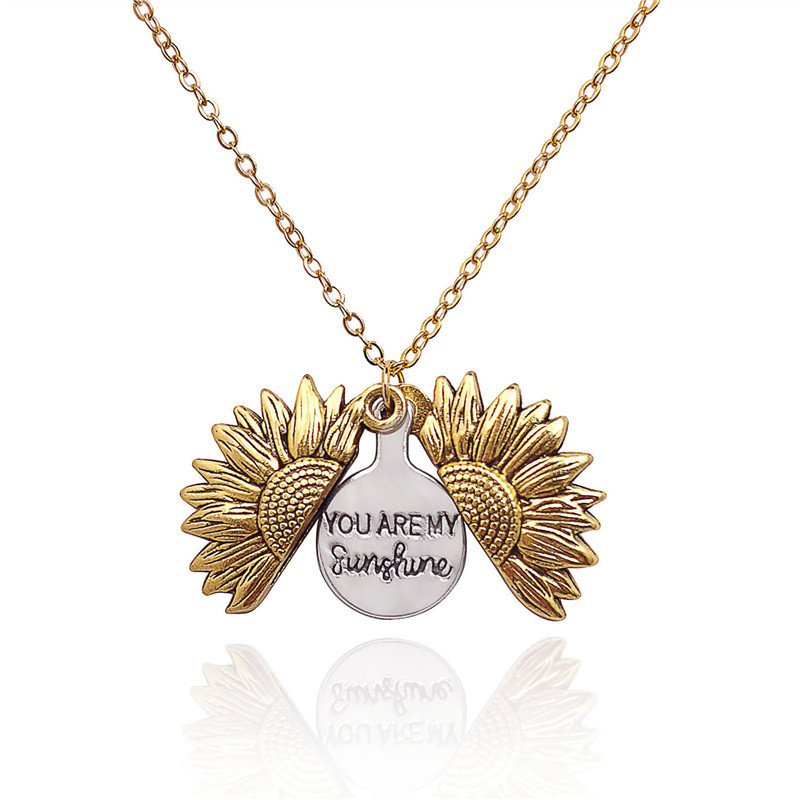 Jewelance™ SunflowerNecklace: "Du Er Min Solstråle" Solsikke Charm Halskæde