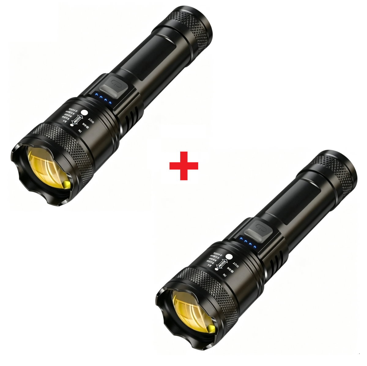 Ledsen™ TacticalTorch 1+1 GRATIS: Holdbar Genopladelig Taktisk Lommelygte