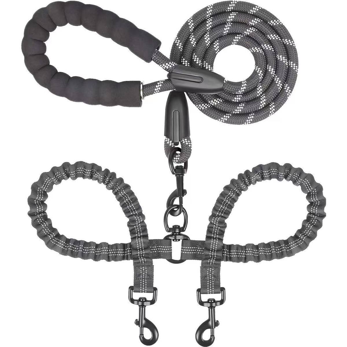 DogFri™ DogLeash: Nej-Tangle 360° Drejeligt Dobbelt Gåture Hund Snor