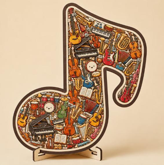 MusicalPuzzle: Kreativ Musiknote Puslespil Til Afslappende Sjov