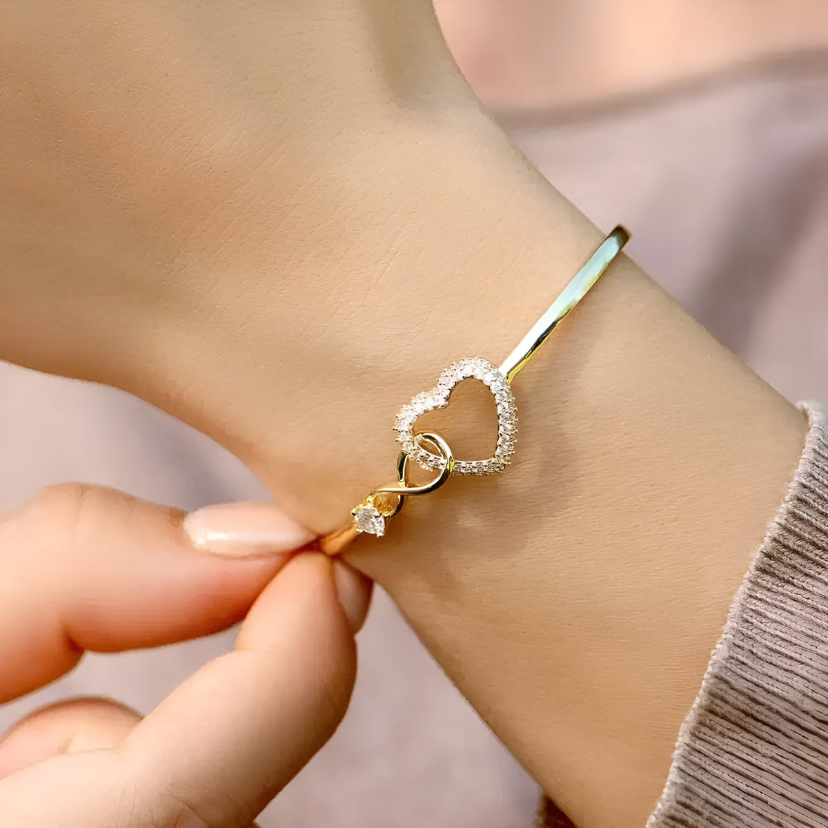 Jewelance™ HeartBracelet 1+1 GRATIS: Moderne Elegant Uendelighed Hjerte Armbånd