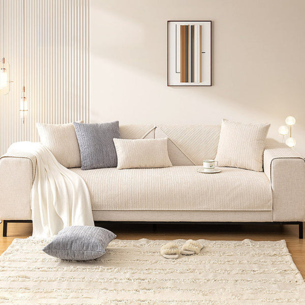 Globetrek° SofaCover – Elegant Holdbar Premium Stoff Sofa Betræk