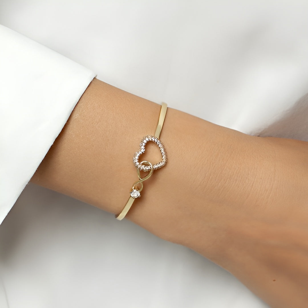 Jewelance™ HeartBracelet 1+1 GRATIS: Moderne Elegant Uendelighed Hjerte Armbånd