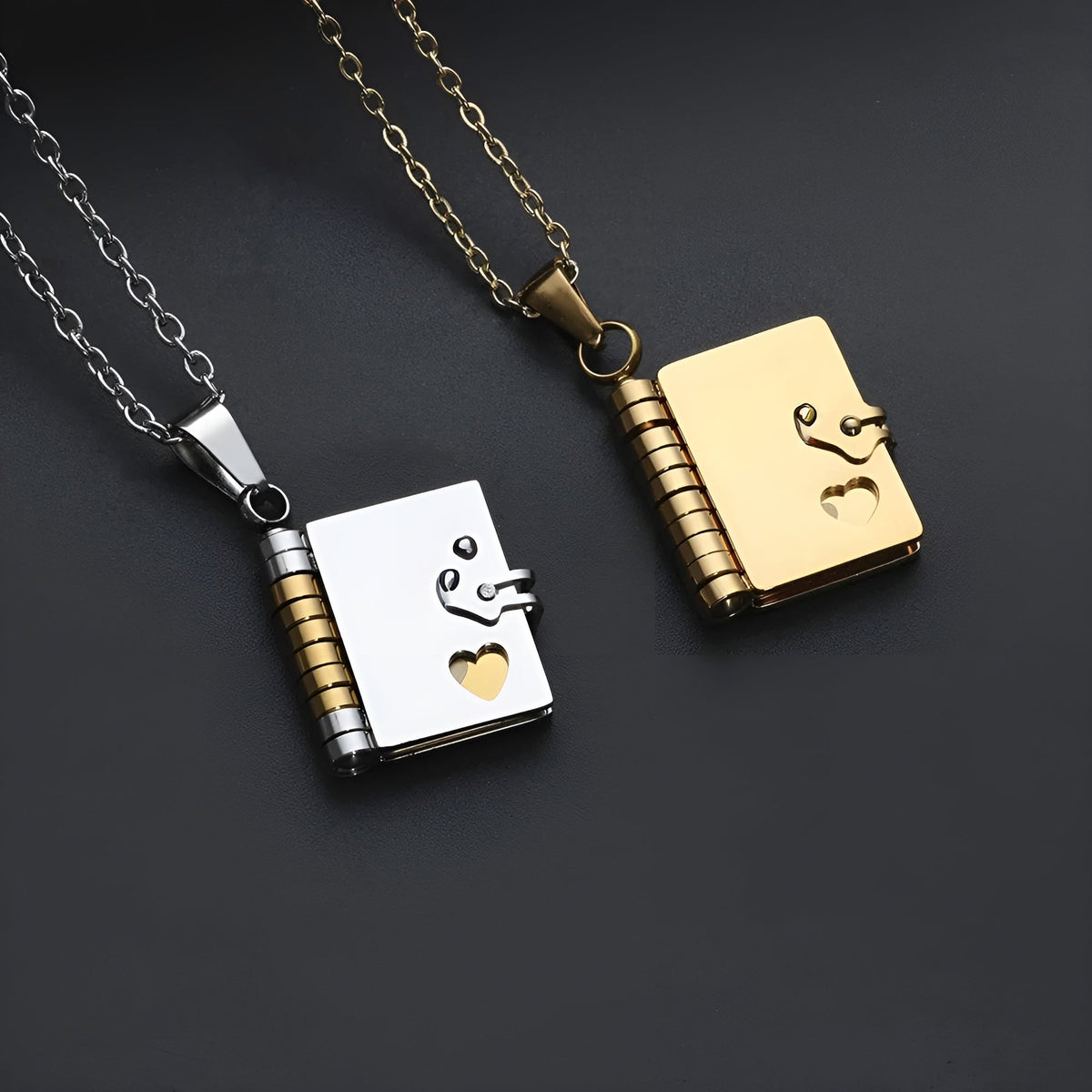 Jewelance™ BookPendant: Elegant Personlig Bog Pendant Mode Halskæde