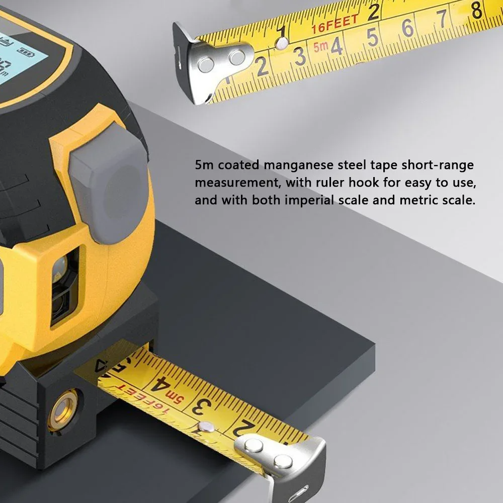 InfralaserTape - 3-In-1 Infrarød Laser Bånd Mål
