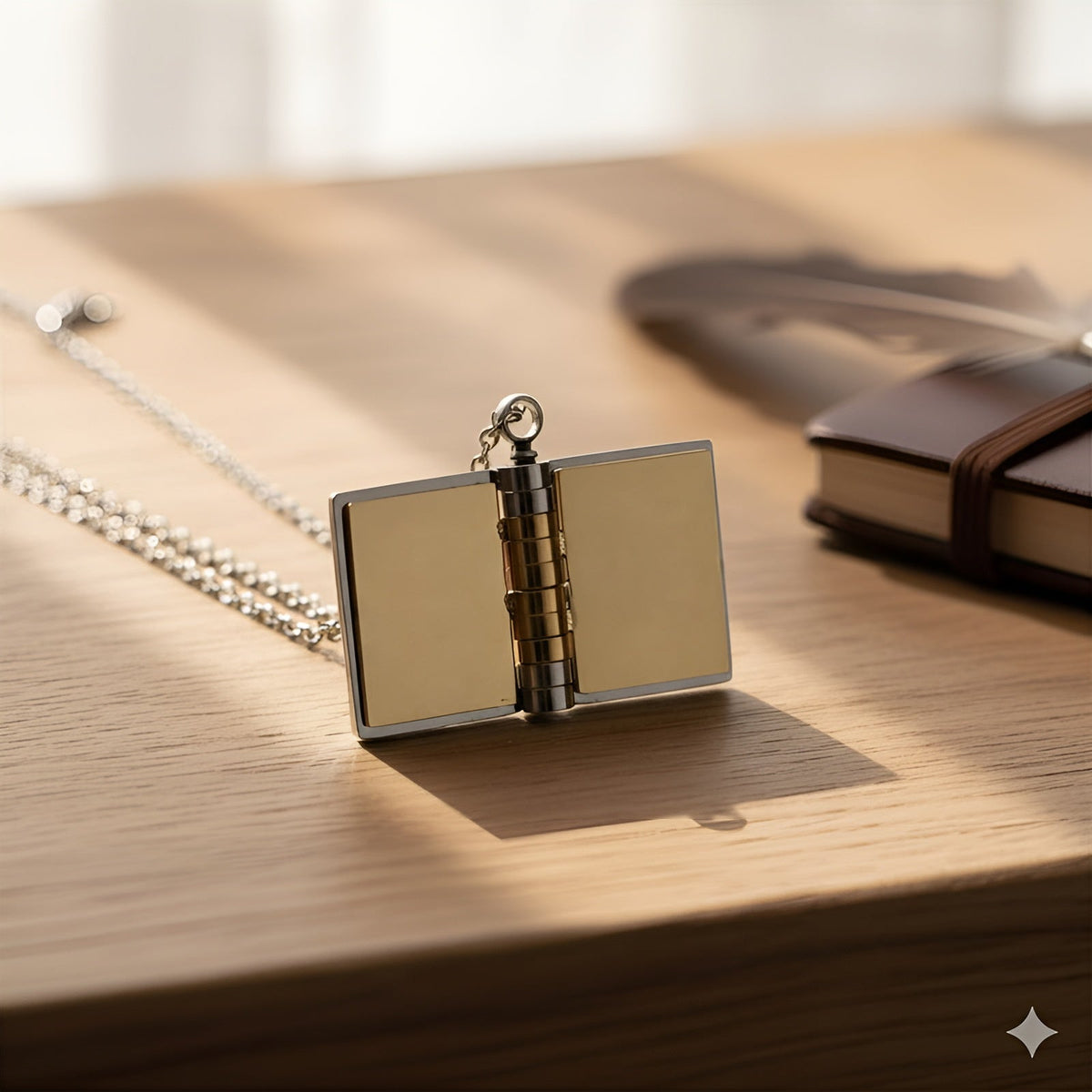 Jewelance™ BookPendant: Elegant Personlig Bog Pendant Mode Halskæde