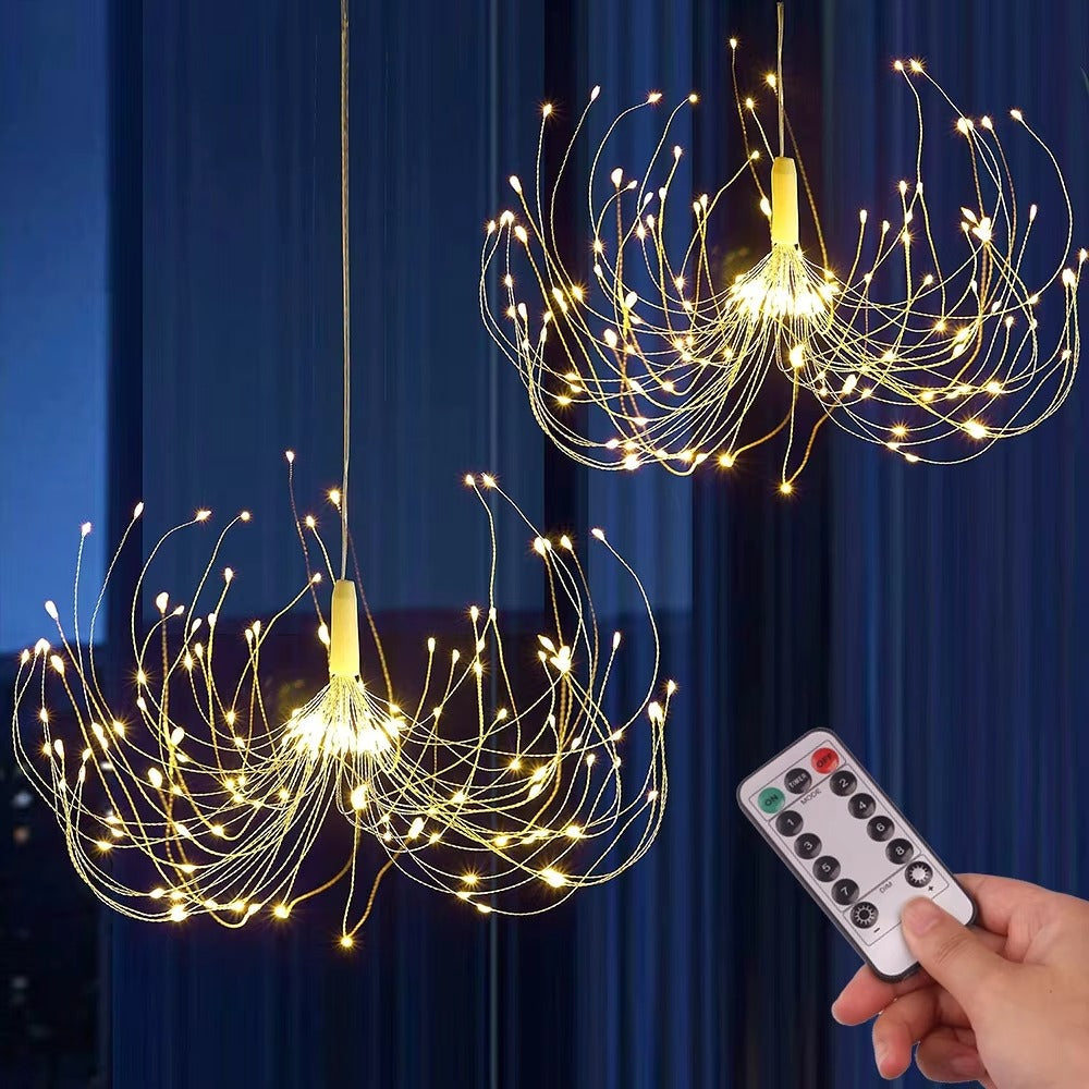 Ledsen™ FireworkLamp: Fleksibel Solcelledrevet Lampe I Fyrværkeristil