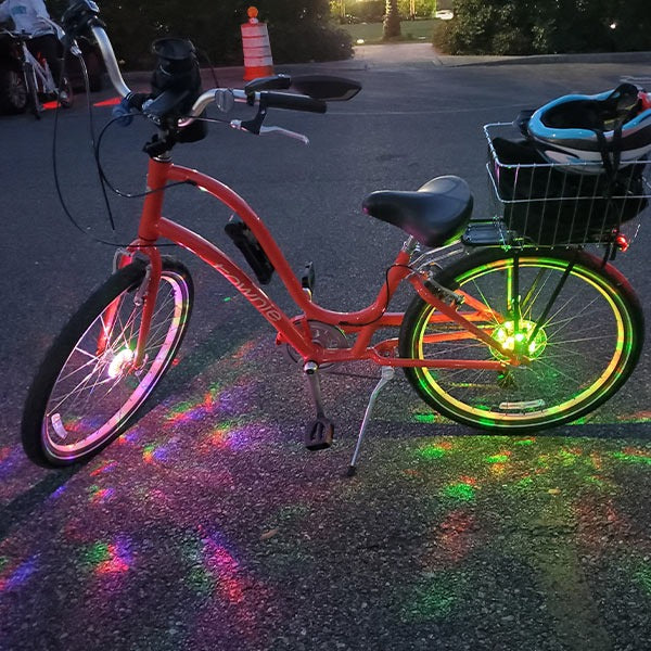 Ledsen™ HubLight: Lysende RGB-Belysning Forbedret Synlighed Hub Lys Til Cykel