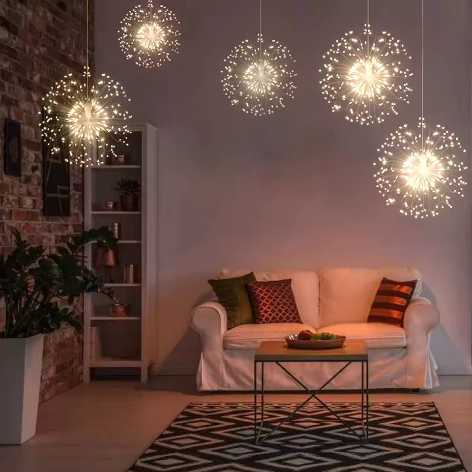 Ledsen™ FireworkLamp: Fleksibel Solcelledrevet Lampe I Fyrværkeristil