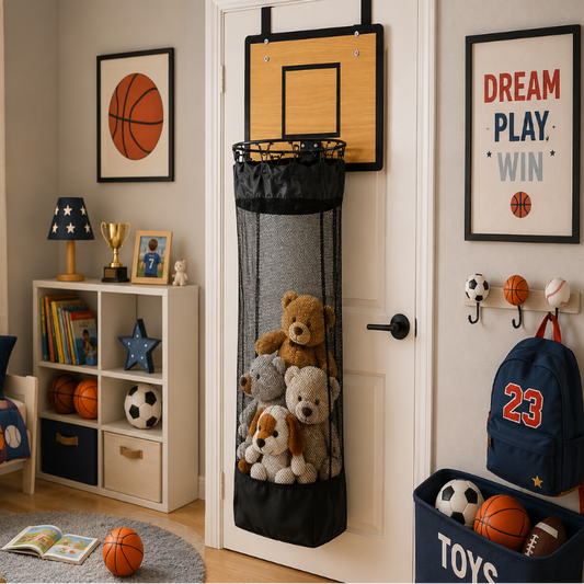 BasketballStorage - Hængende Basketball Tøj Og Vask Opbevarings Organizer