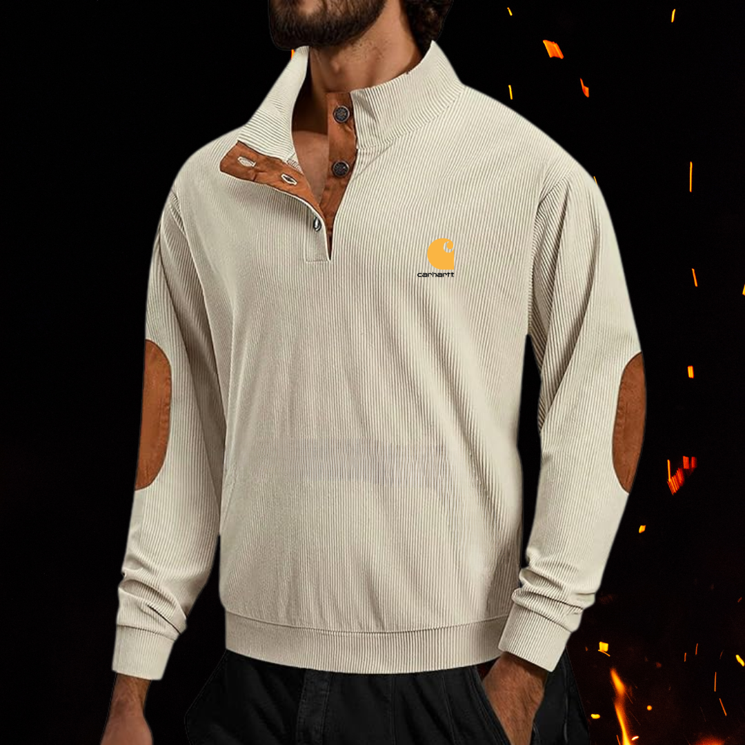 Icone™ CorduroySweatshirt: Afslappet Langærmet Corduroy Sweatskjorte