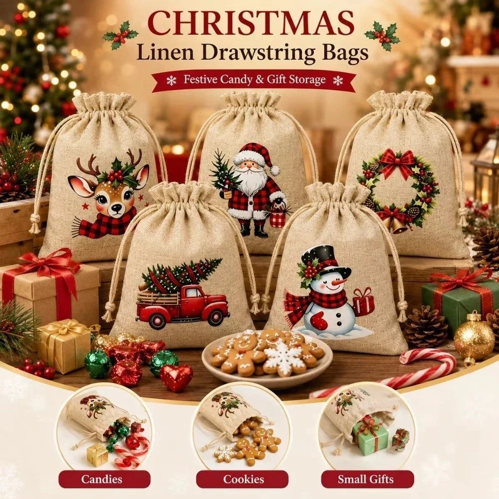 Icone™ ChristmasPouch 1+1 GRATIS - Juletema Snoretræk Gavepose