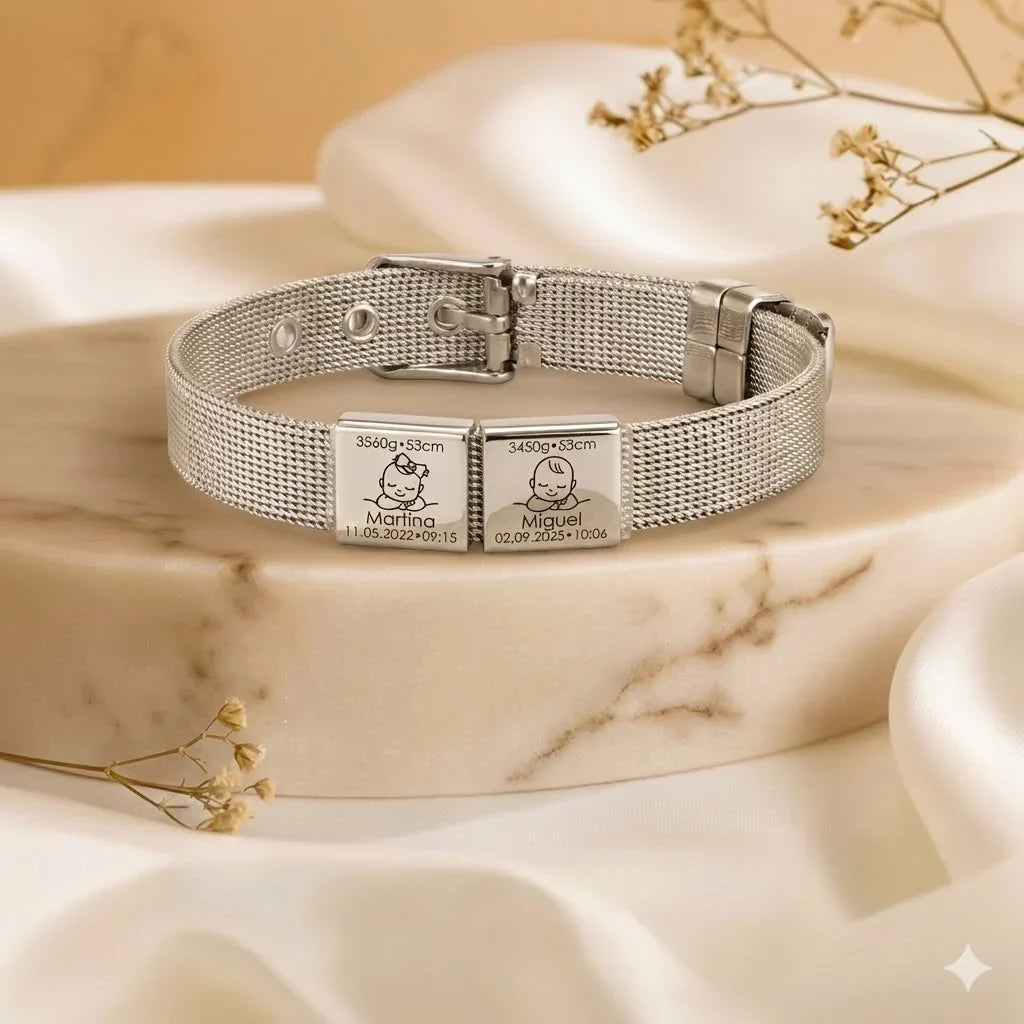 Jewelance™ BirthBracelet - To Fødselsdage Personlig Modearmbånd Charm
