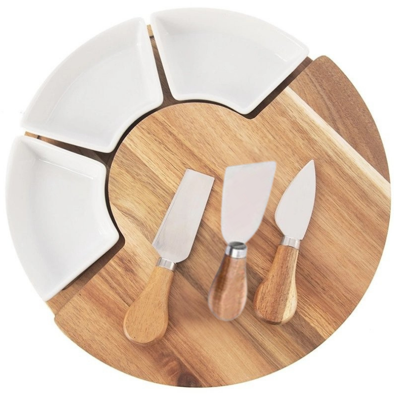 Globetrek° SnackPlatter - Elegant Rundt Komplet Snack Serveringsfad Sæt