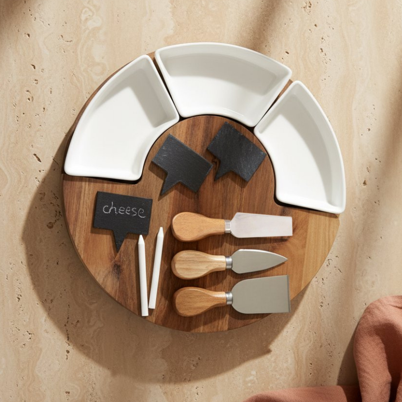 Globetrek° SnackPlatter - Elegant Rundt Komplet Snack Serveringsfad Sæt