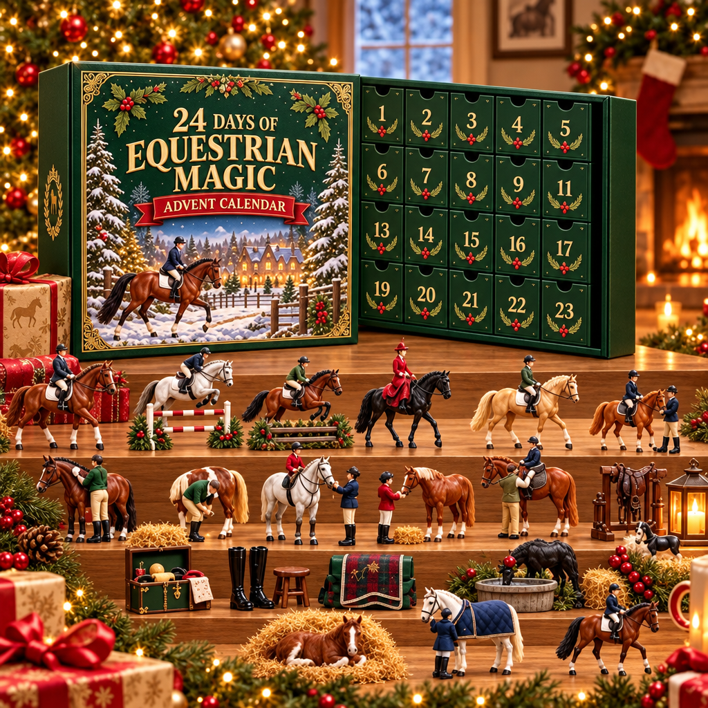 Kletshuts™ HorseAdvent - 24 Dage 2D Equestrian Heste Adventskalender