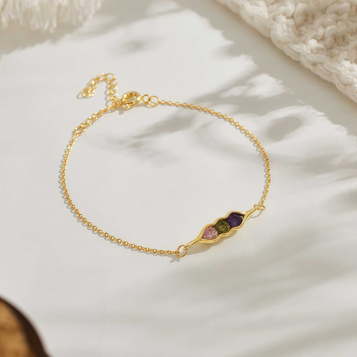 Jewelance™ PodBracelet - 3 Fødselssten Ært Pod Modearmbånd