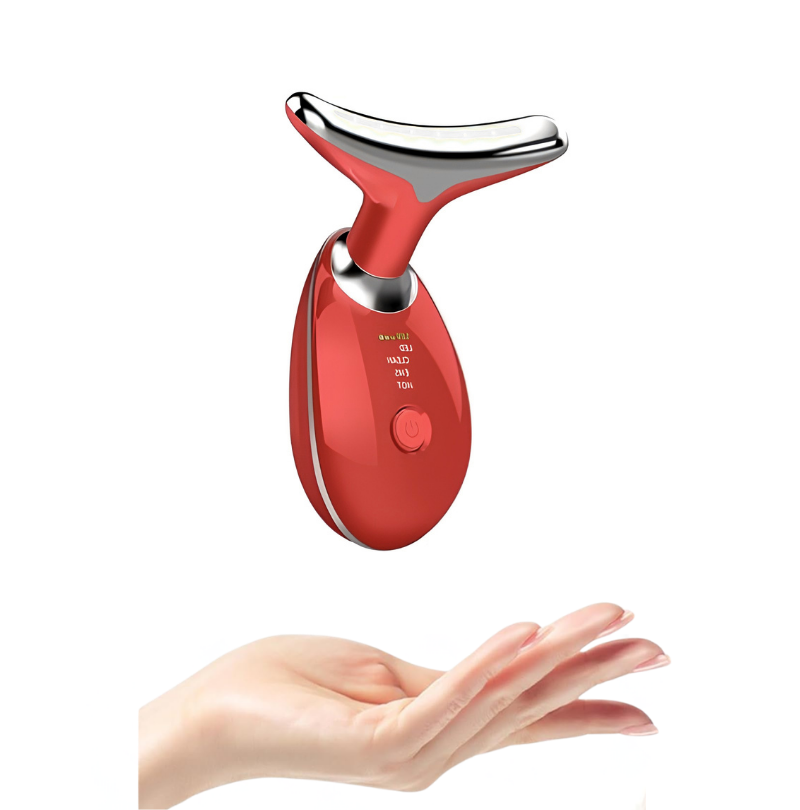 SkinMassager - Ansigt Og Nakke Hudløftningsmassageapparat Og Fastgørende Skønhedsværktøj