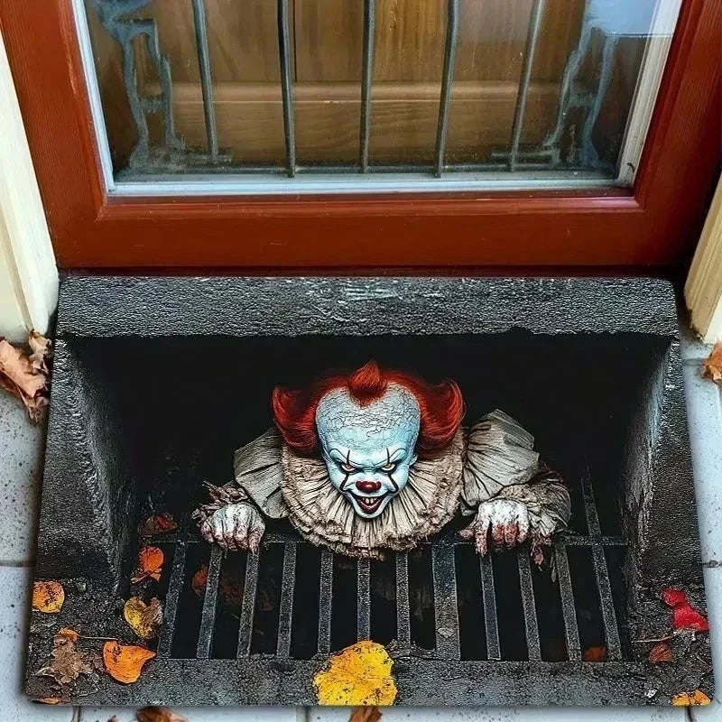 HalloweenRugs - Optisk Illusion Uhyggeligt Halloween Dørmåtte Tæpper