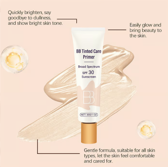 MoisturizerPrimer 1+1 GRATIS - Alt I Én BB-Farvet Fugtighedscreme, Primer Og Solcreme