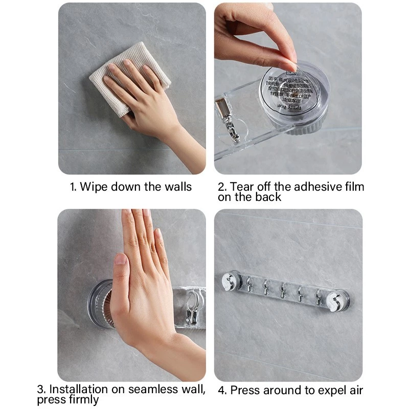 GlideHold® SuctionHooks 1+1 GRATIS: Nem Installation Tung-Pligt Vægmonterede Sugning Kroge