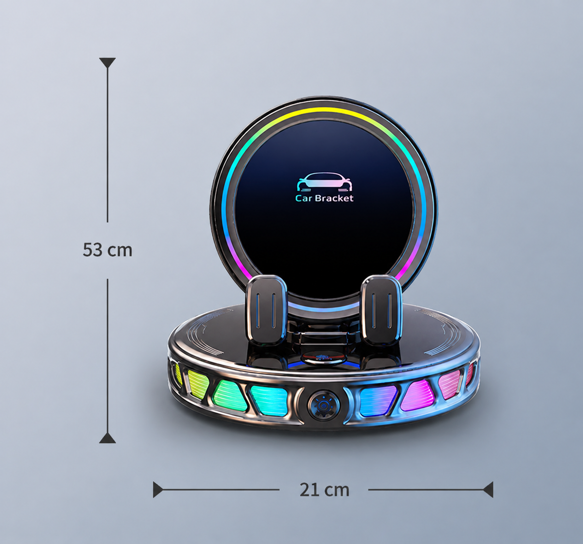 Holder360° PhoneMount: RGB Telefonholder Og Oplader Biltilbehør