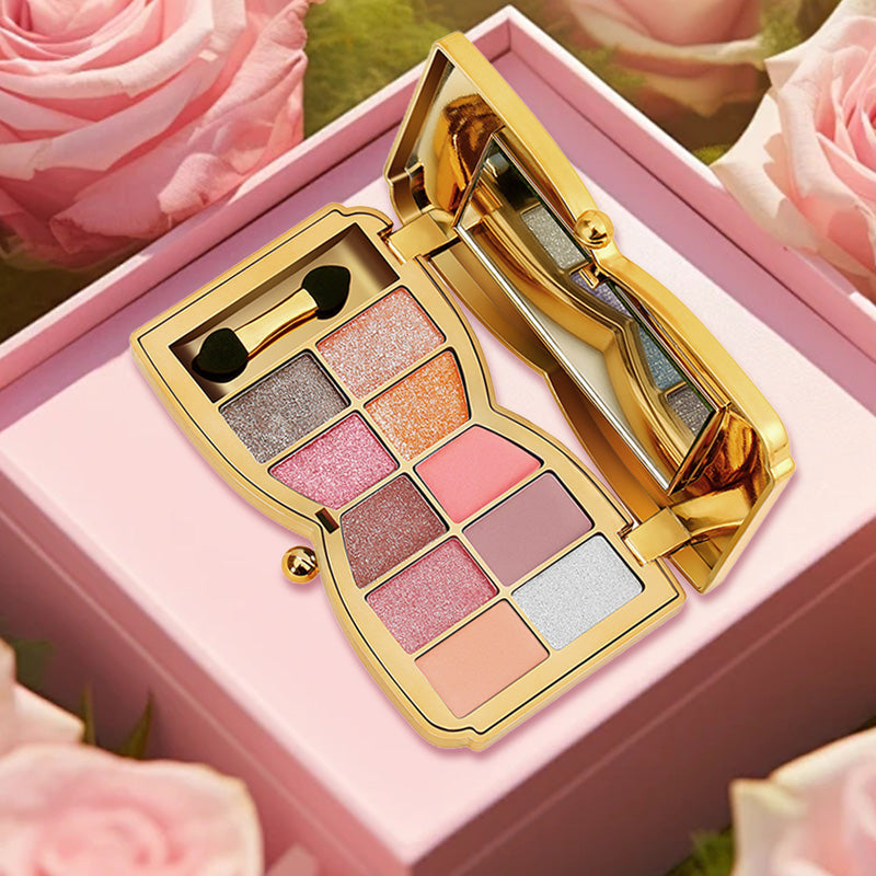 GlitterEyeshadow 1+1 GRATIS: Skinnende Glitternuance Øjenskyggepalet