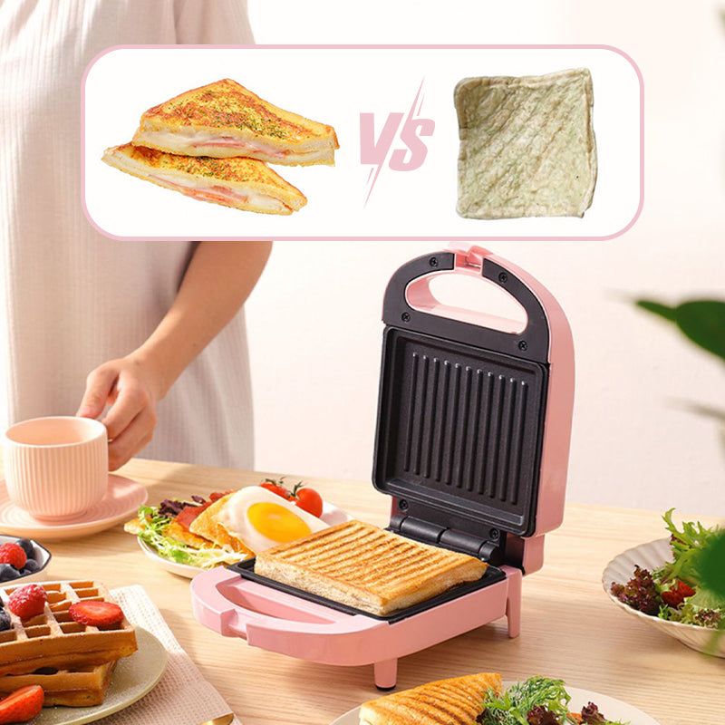 Globetrek° SandwichMaker: Mini Elektrisk Morgenmad Brødrister Og Sandwichbager