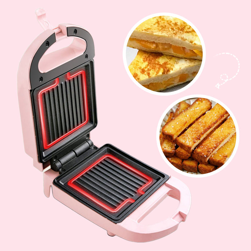 Globetrek° SandwichMaker: Mini Elektrisk Morgenmad Brødrister Og Sandwichbager