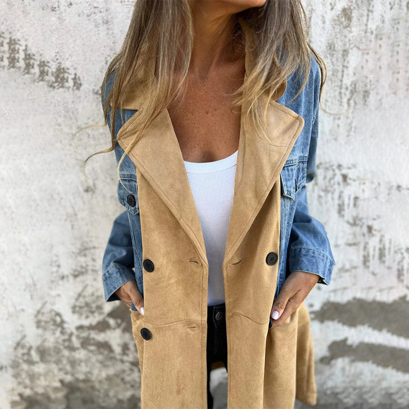 Icone™ LongCoat: Mellemlang Trenchcoat Med Stilfuld Krave Og Lommer