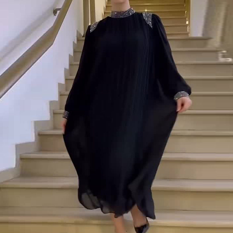 Icone™ SparkleDress: Elegant Behagelig Plisseret Maxi Sparkle Kjole