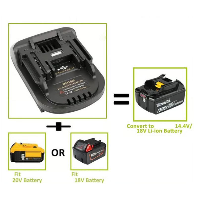 BatteryAdapter - Universel Lithium Batteri Adapter Til Kraftfulde Værktøjer