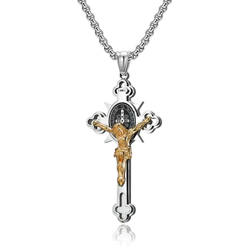 Jewelance™ CrossProtection 1+1 GRATIS: Åndelig Beskyttelse Kors Vedhæng Halskæde Med Gaveæske