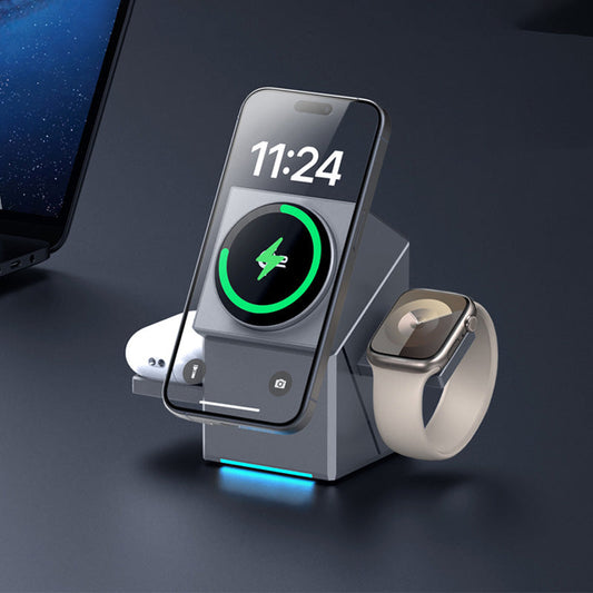 ChargingDock - 3 I 1 Magnetisk Trådløs Hurtig Opladnings Roterbar Dock