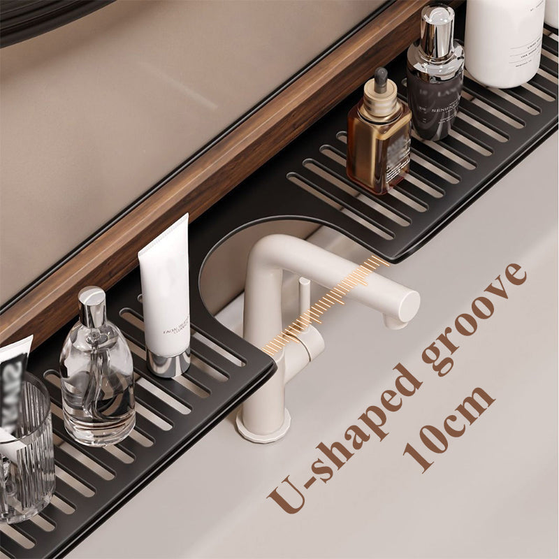 GlideHold® BathroomRack: Moderne Sugning Badeværelsesstativ Med U-Rilledesign