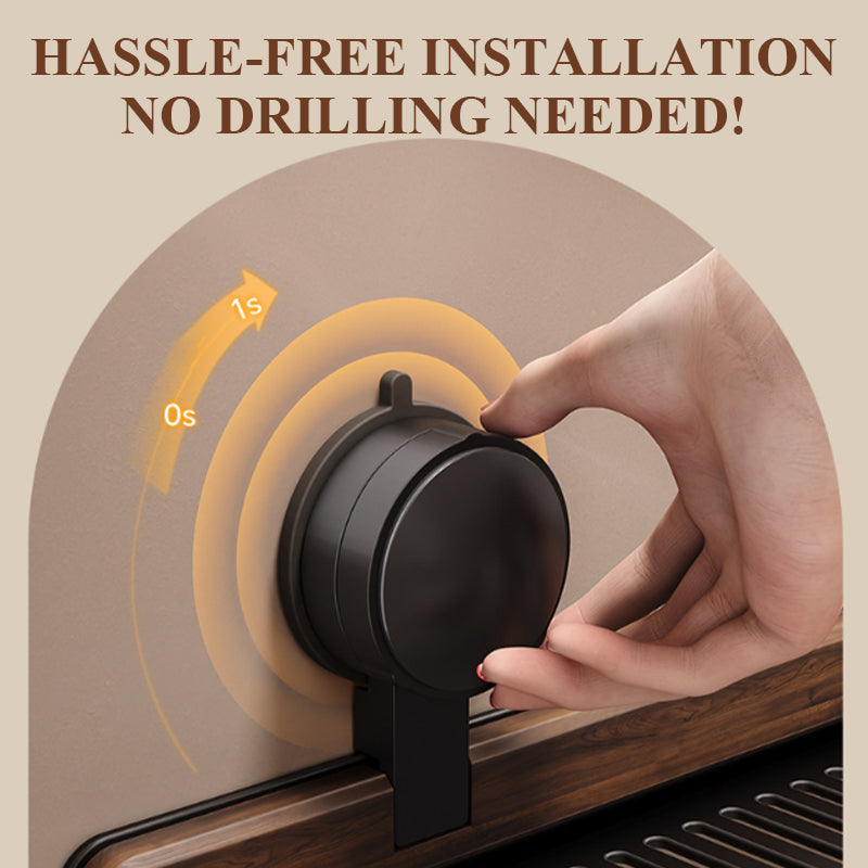 GlideHold® BathroomRack: Moderne Sugning Badeværelsesstativ Med U-Rilledesign