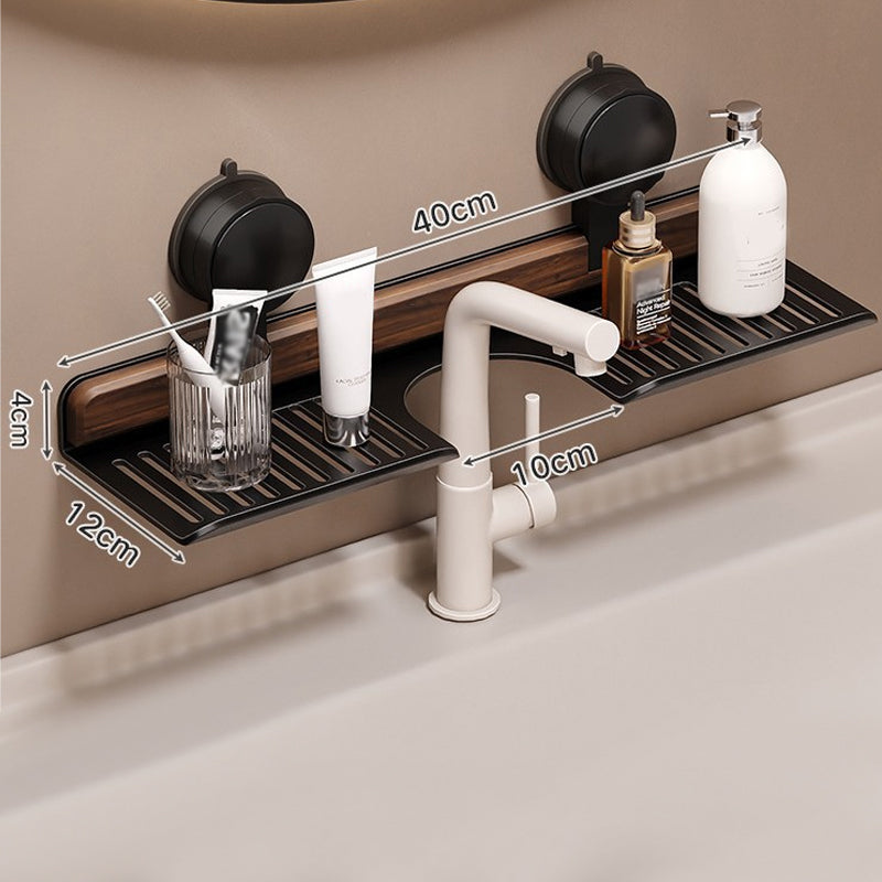 GlideHold® BathroomRack: Moderne Sugning Badeværelsesstativ Med U-Rilledesign