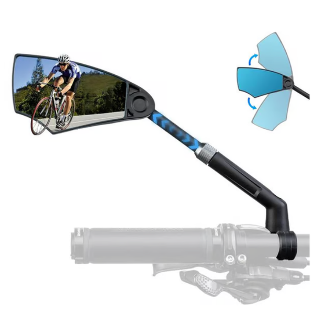 CyclingMirrors 1+1 GRATIS: Holdbar 360° Drejeligt Bredt Synsfelt Antirefleks Cykling Spejle