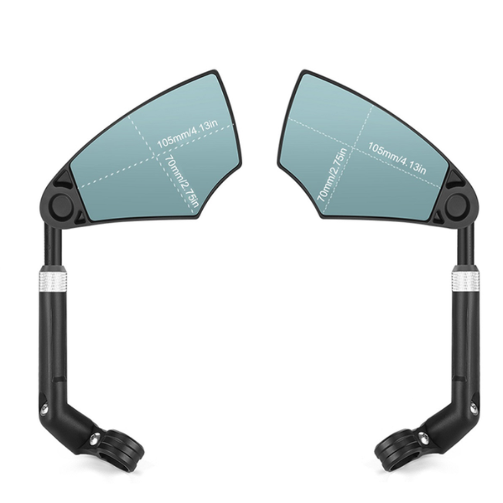 CyclingMirrors 1+1 GRATIS: Holdbar 360° Drejeligt Bredt Synsfelt Antirefleks Cykling Spejle