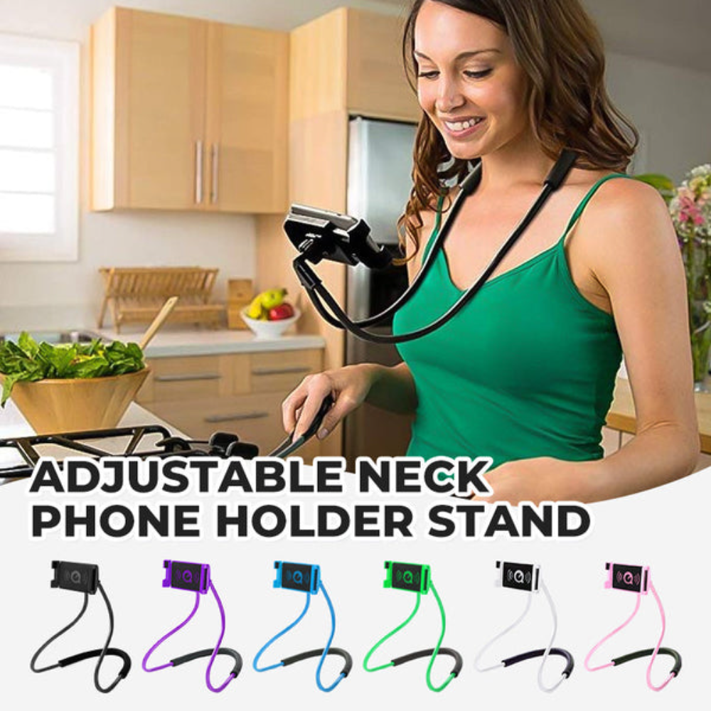 Holder360° WearableHolder 1+1 GRATIS – Justerbar Håndfri Komfort Nakke Telefon Bærbar Holder