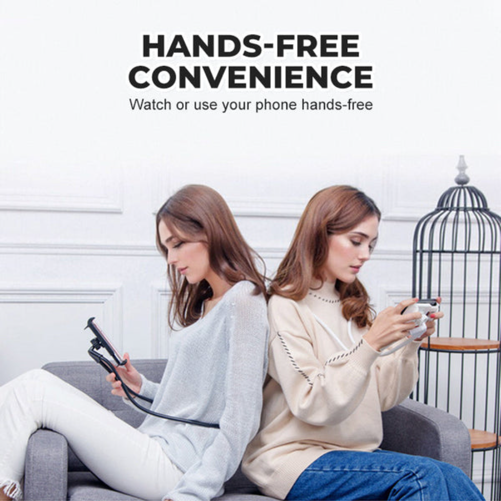 Holder360° WearableHolder 1+1 GRATIS – Justerbar Håndfri Komfort Nakke Telefon Bærbar Holder