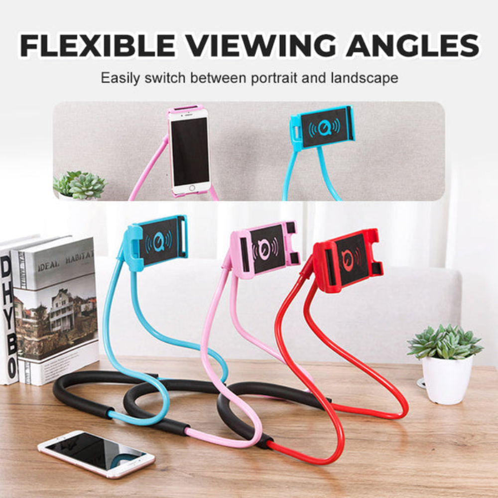 Holder360° WearableHolder 1+1 GRATIS – Justerbar Håndfri Komfort Nakke Telefon Bærbar Holder