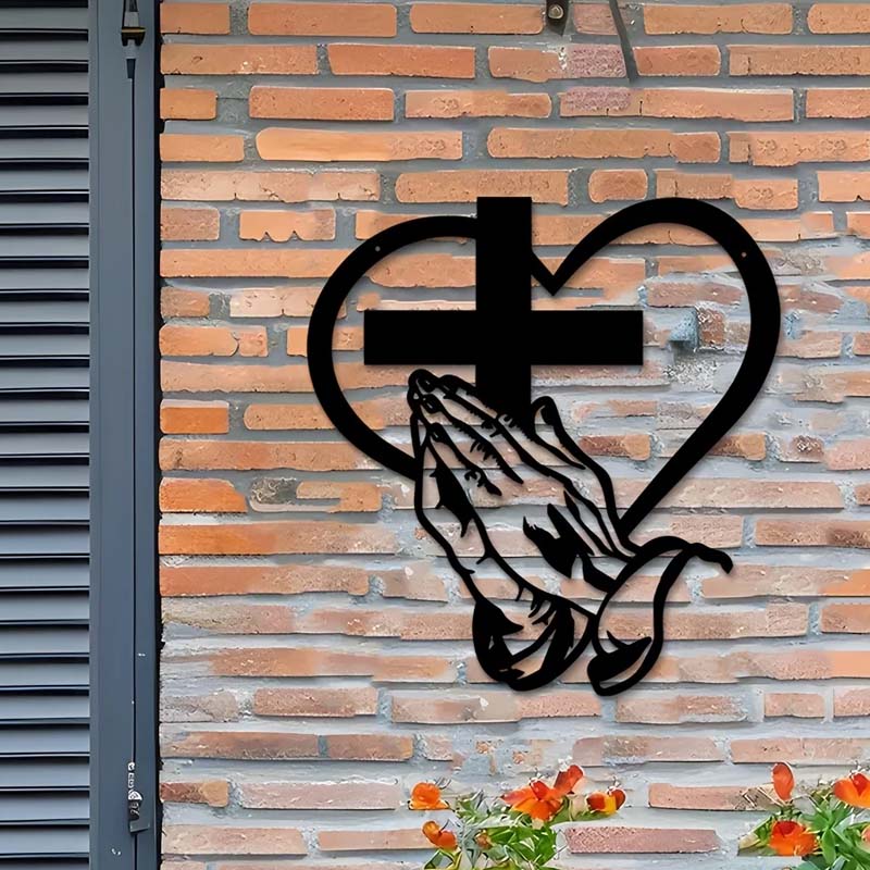 SpiritualDecor - Elegant Hjem Hængende Kors Hjerte Åndelig Dekoration