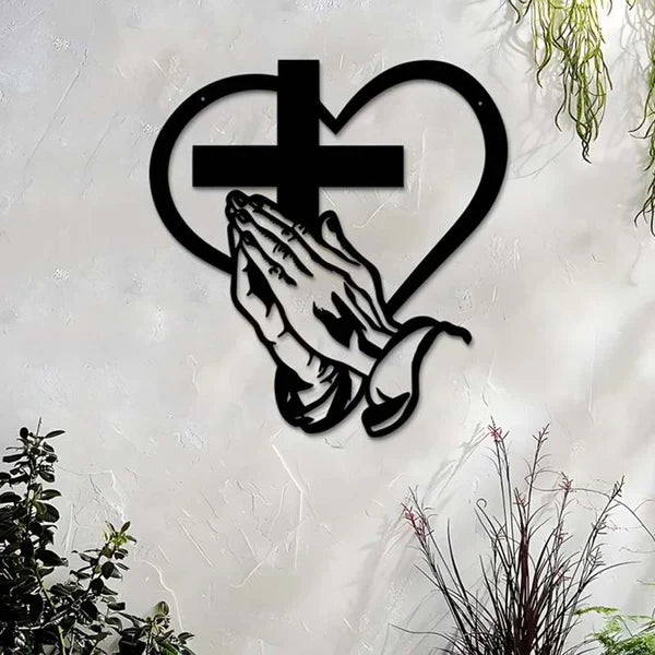 SpiritualDecor - Elegant Hjem Hængende Kors Hjerte Åndelig Dekoration