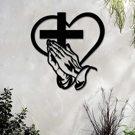 SpiritualDecor - Elegant Hjem Hængende Kors Hjerte Åndelig Dekoration