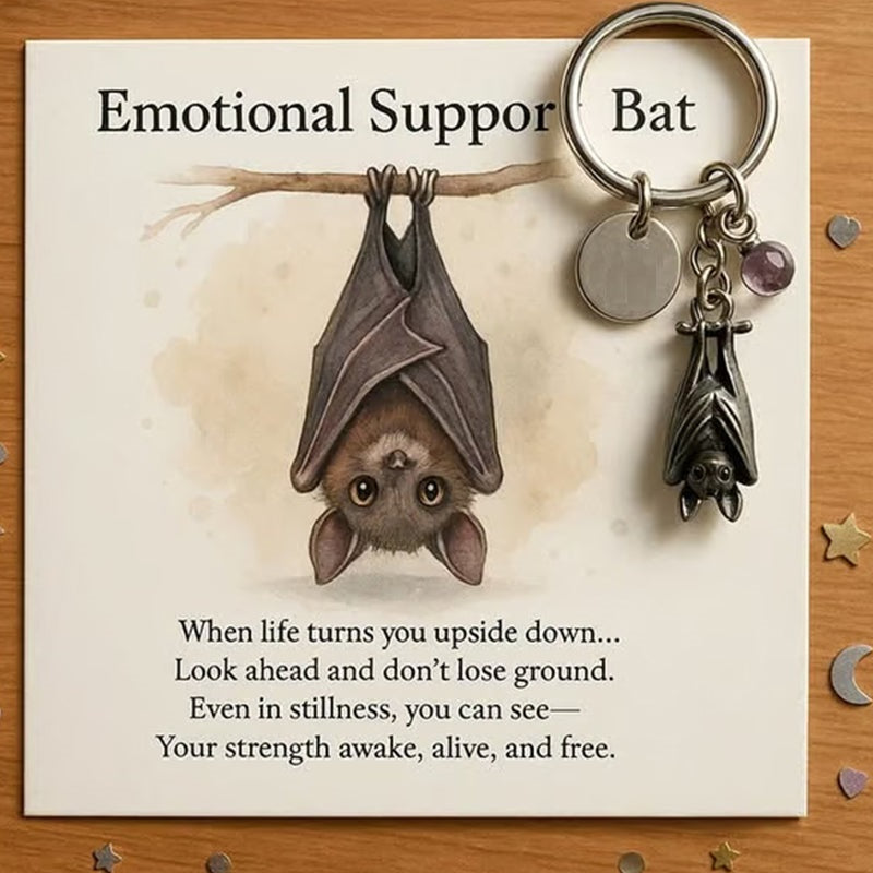BatKeychain 1+1 GRATIS: Hverdagsstil Spooky Flagermus Charms Nøglering
