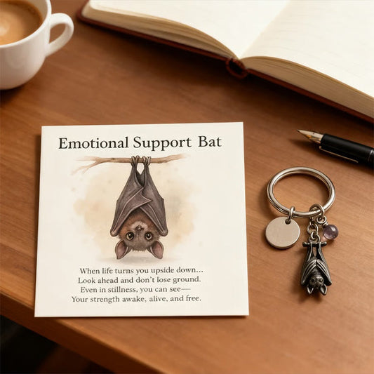 BatKeychain 1+1 GRATIS: Hverdagsstil Spooky Flagermus Charms Nøglering